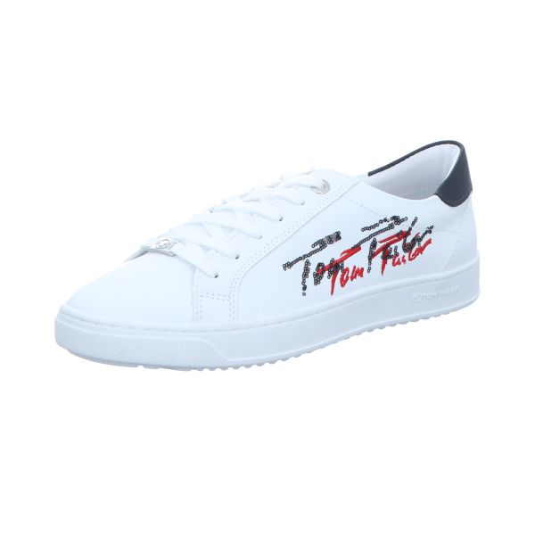 Tom Tailor Damen-Sneaker-Schnürhalbschuh Weiß